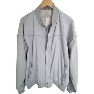 Arnold Palmer Mens Golf Windbreaker Jacket Gray Full Zip Lightweight XL